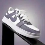 Men's Rexine Fancy Sneakers (JRD-Grey)