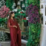 2 Pcs Women’s Shamoz Silk Sequins Embroidered Stitched Saree