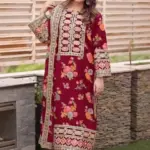 3 Pcs Women's Stitched Lawn Patch Work Suit