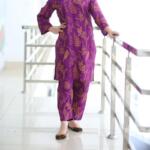 Women's Stitched Linen Printed Shirt and Trouser Set - 2 Pcs