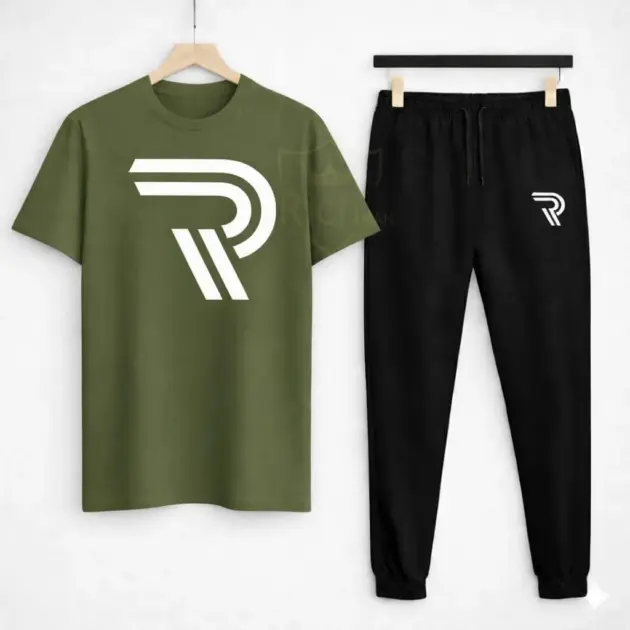 Rich Men R- Printed T Shirt &Trouser Set ( Stylish & Comfortable )