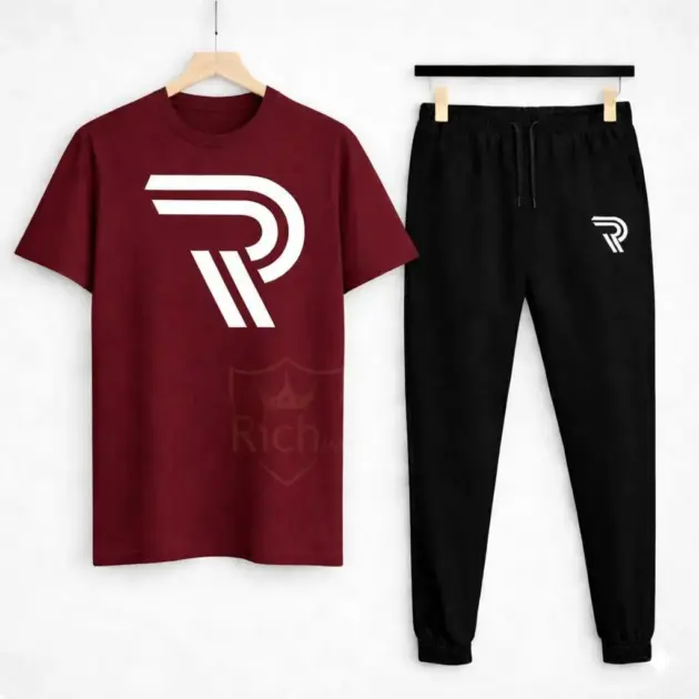 Rich Men R- Printed T Shirt &Trouser Set ( Stylish & Comfortable )