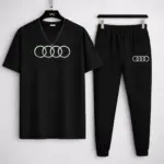 Premium Audi-Logo Printed T Shirt & Trouser Set ( Stylish & Breathable )