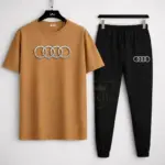 Premium Audi-Logo Printed T Shirt & Trouser Set ( Stylish & Breathable )