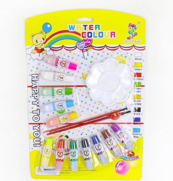 Water Color Painting Set With Brushes And Palette