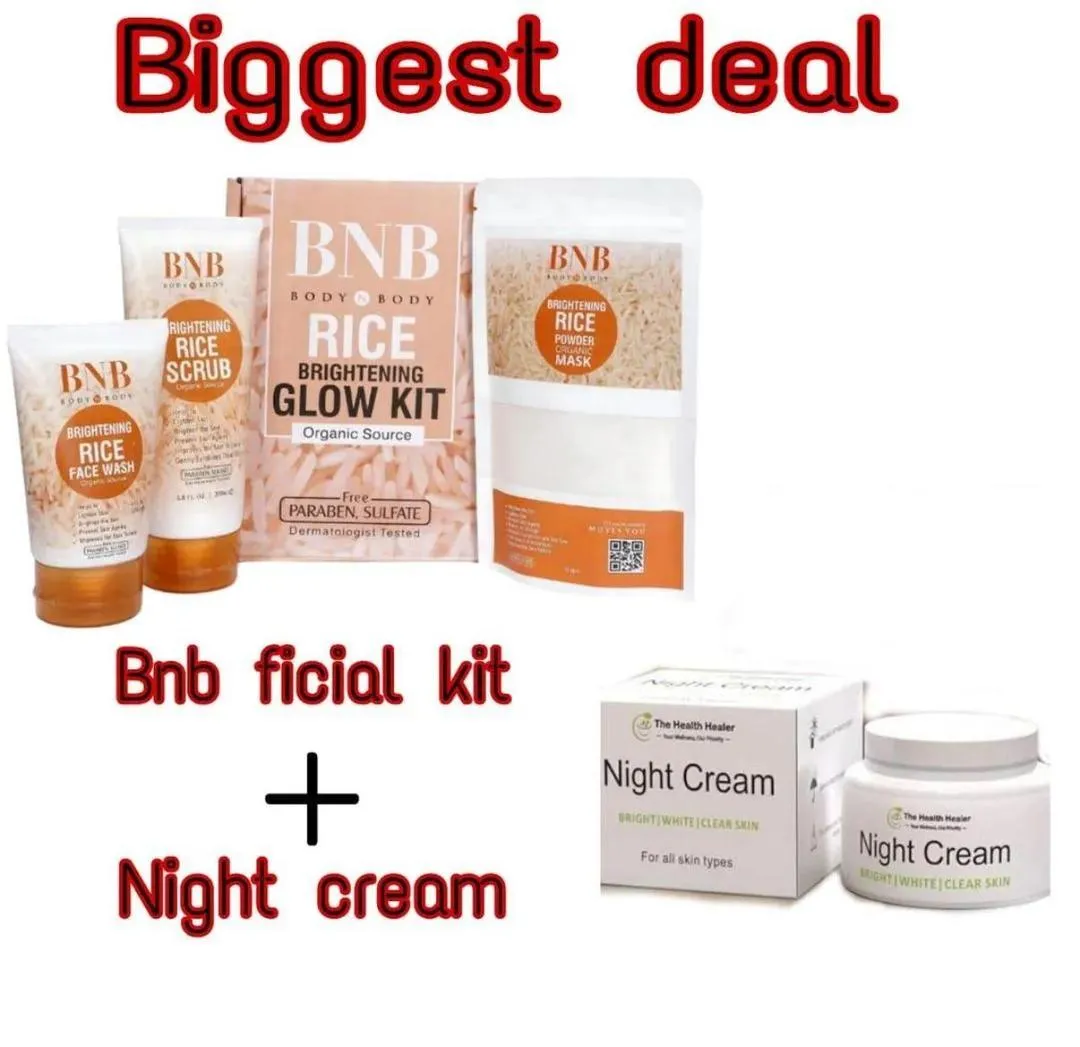 Ultimate 2 in 1 Skincare Bundle - Night Cream & Facial Kit (2 Pcs)
