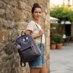 Girl's Leather Backpack