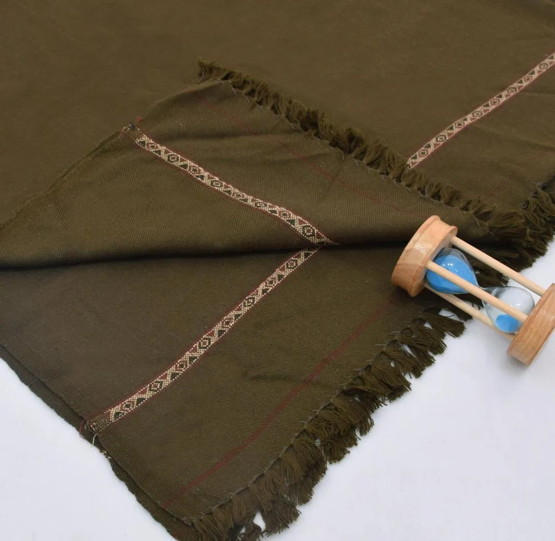 1 Pc Men's Wool Texture Shawl - Image 4