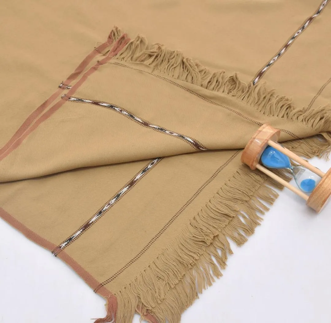 1 Pc Men's Wool Texture Shawl - Image 5