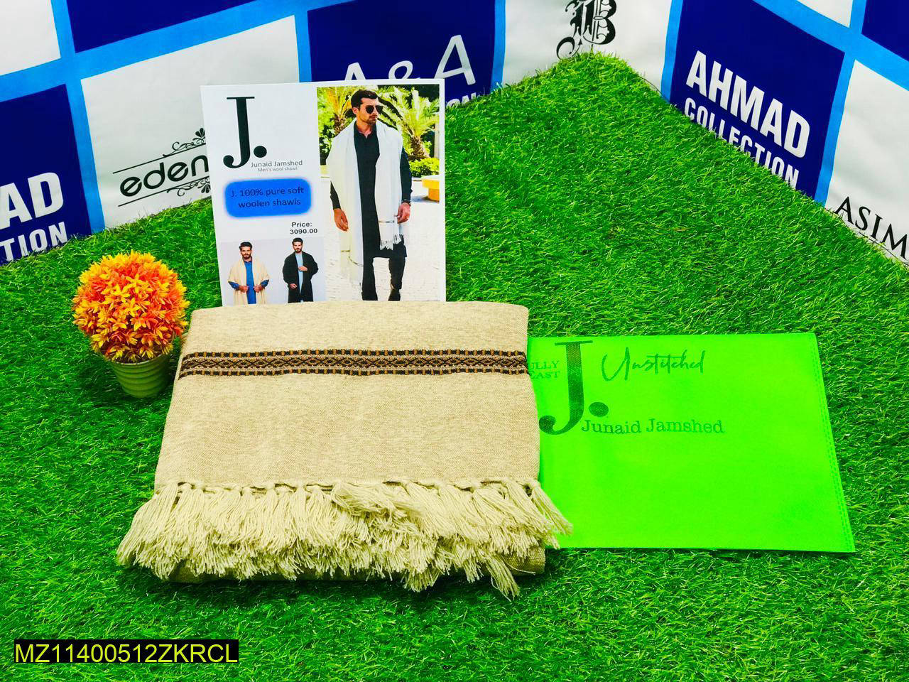 Winter Mens Velvet Shawl - Image 3