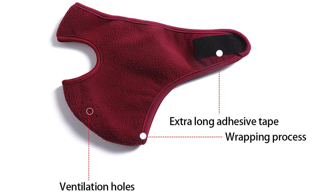 Weather Resistant Full Face Bike Mask - 1 Pc in Black, Red & Green - Image 4