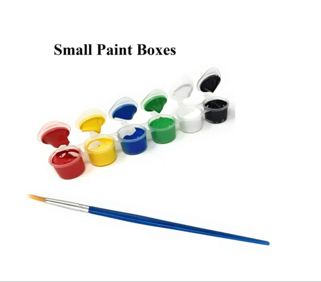 6 Pcs Mini Poster Paint Colors With 1 Brush,2 Kit In Multicolors - Image 2