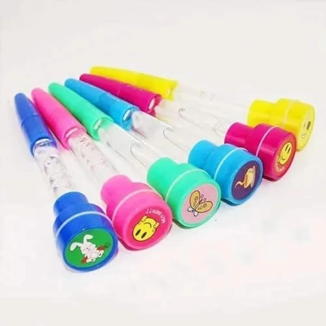 4 In 1 Multifunction Bubble Stamp Ball Pen For Kids, 3 Pcs - Image 2
