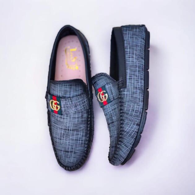 Men's Formal Grey Fabric Loafers - 1 Pcs for Stylish Comfort