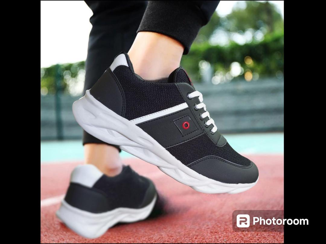 Men's Fancy Sports Shoes - Black - Image 3