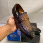 Men's Synthetic Leather Fancy Loafers NU-Brown