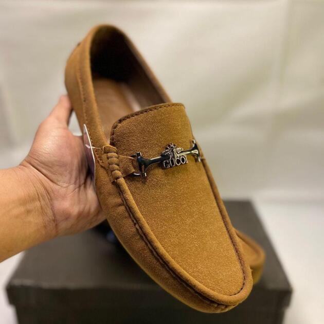 Men's Suede Fancy Loafers Mustard