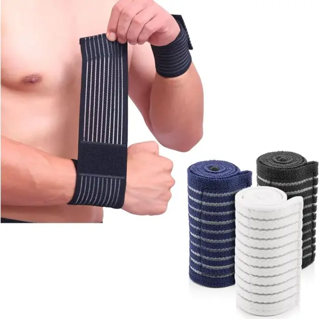 Breathable Cotton Hand Sport Wristbands - 2 Pcs