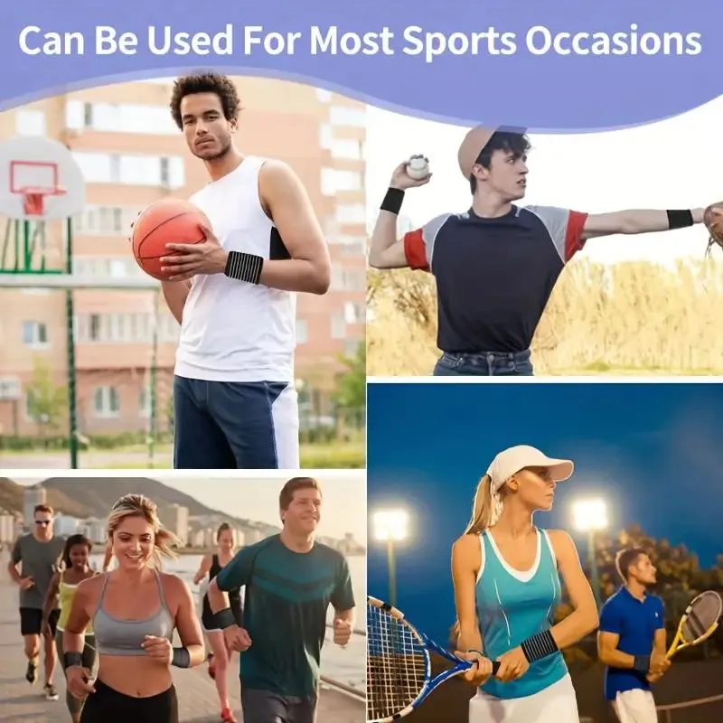 Breathable Cotton Hand Sport Wristbands - 2 Pcs - Image 3