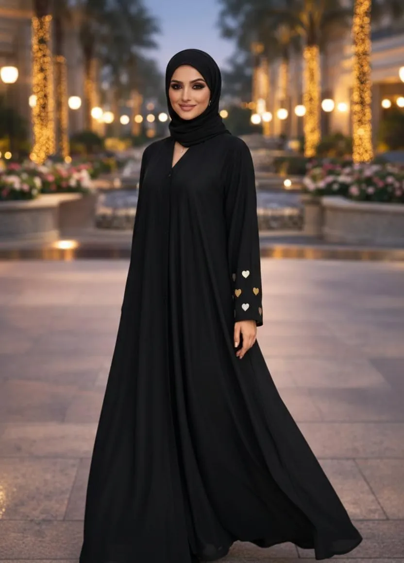 Georgette Embroidered Classic Abaya