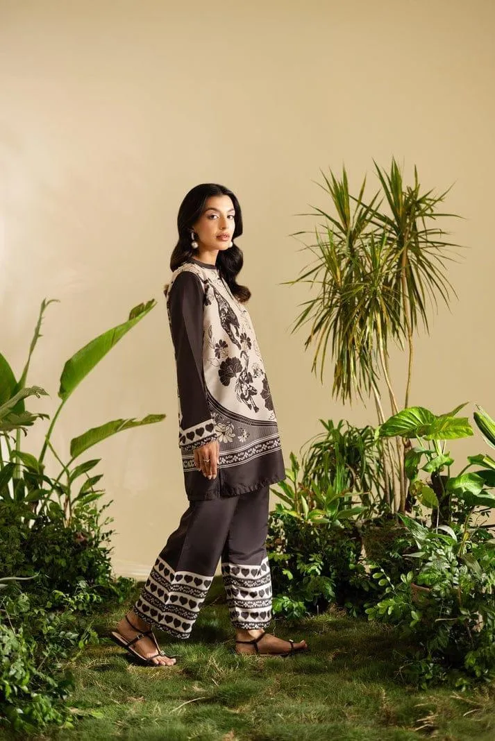 2 Pcs Women's Stitched Swiss Lawn Printed Shirt And Trouser - Image 7