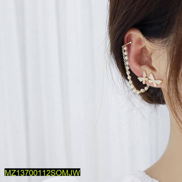 Butterfly Hanging Ear Cuffs