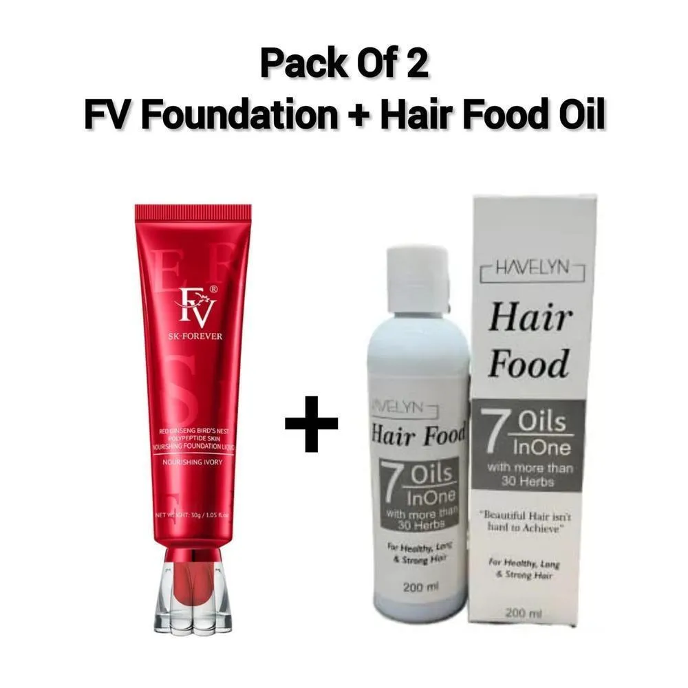 2 In 1 Fv Foundation + Hair Food Oil Bundle