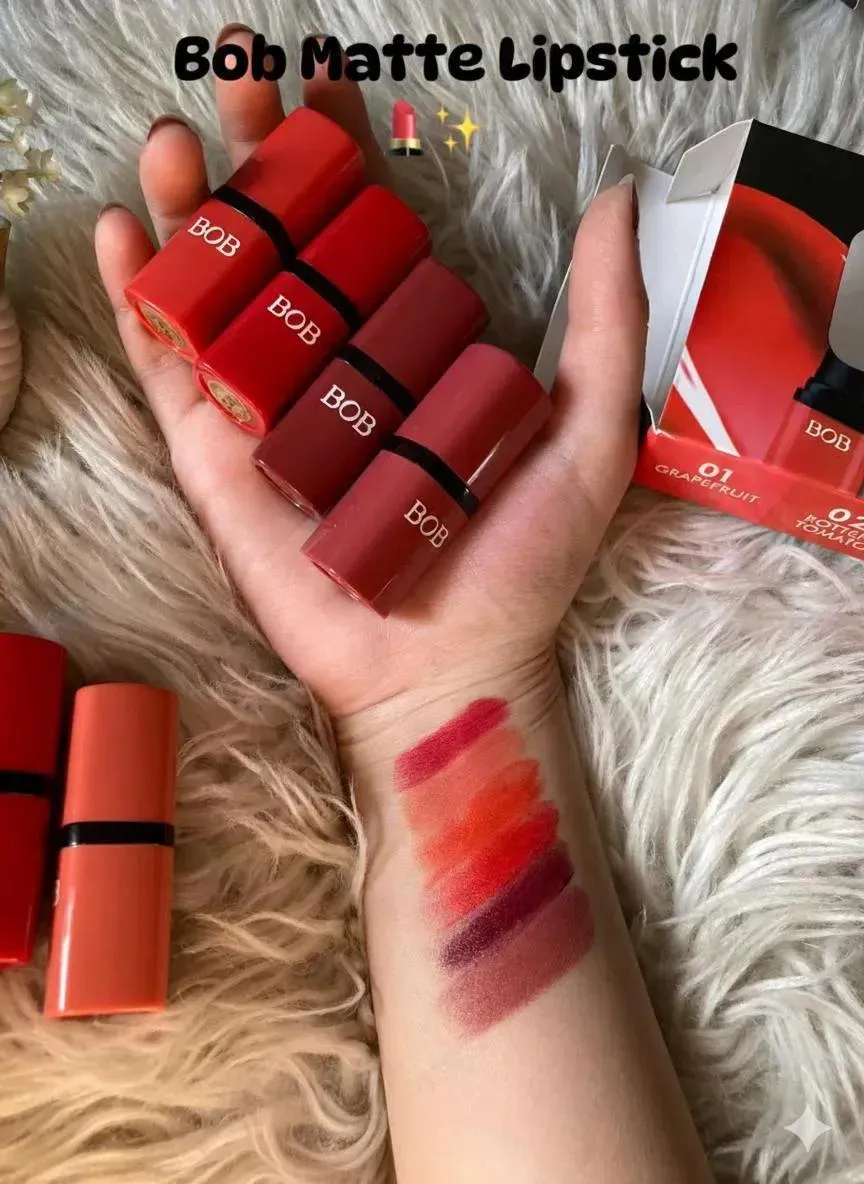 Bob High Pigmented Velvet Matte Lipstick, Pack Of 6