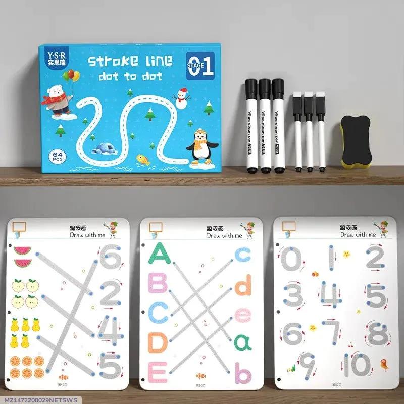 Kids's Stroke Dot to Dot Learning Book - 1 Pcs - Image 8