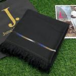 Luxurious 1 Pc Plain Black Wool Shawl - Perfect Accessory for Every Occasion