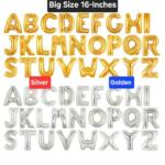 26 Pcs Golden & Silver Alphabet Balloons - Perfect Decor Accessory for Any Celebration!