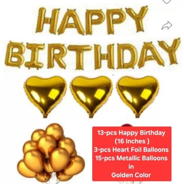 31 Pcs Perfect Decor Golden & Silver Balloon Kit - Ideal Backdrop Accessory