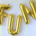 3 Pcs Perfect Decor Accessory - Golden and Silver Alphabet Balloons