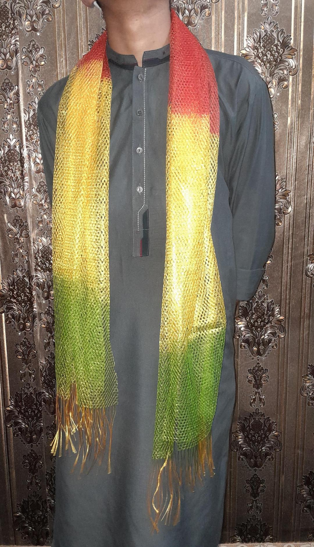 Net Mehndi Dupatta 12-Pc (Length 2-meter, Width 20-cm) for Mehndi and Parties - Image 2