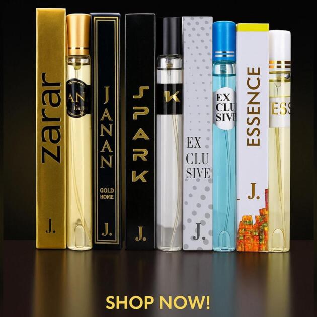 J. Pen Long LastingFragrance Pocket Perfume Set- 5 Pcs Unisex Black Liquid Perfume