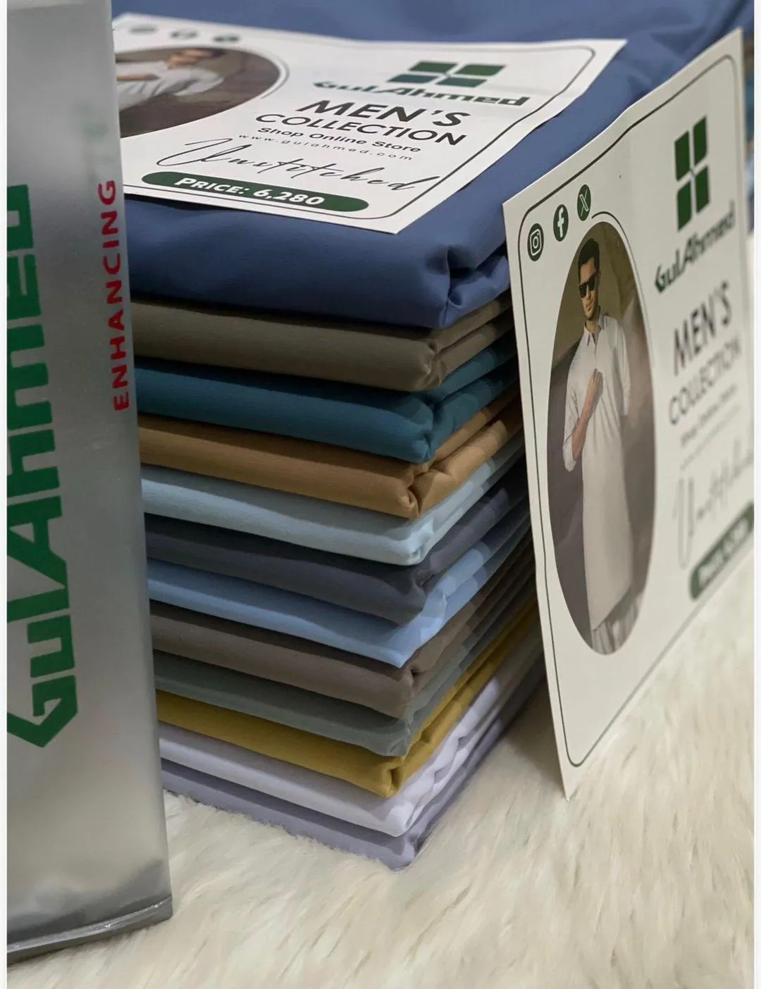 Men’s Unstitched Cotton Plain Suit - Image 2