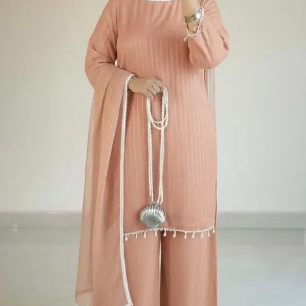 3 Pcs Women's Stitched Shamoz Silk Patch Work Suit