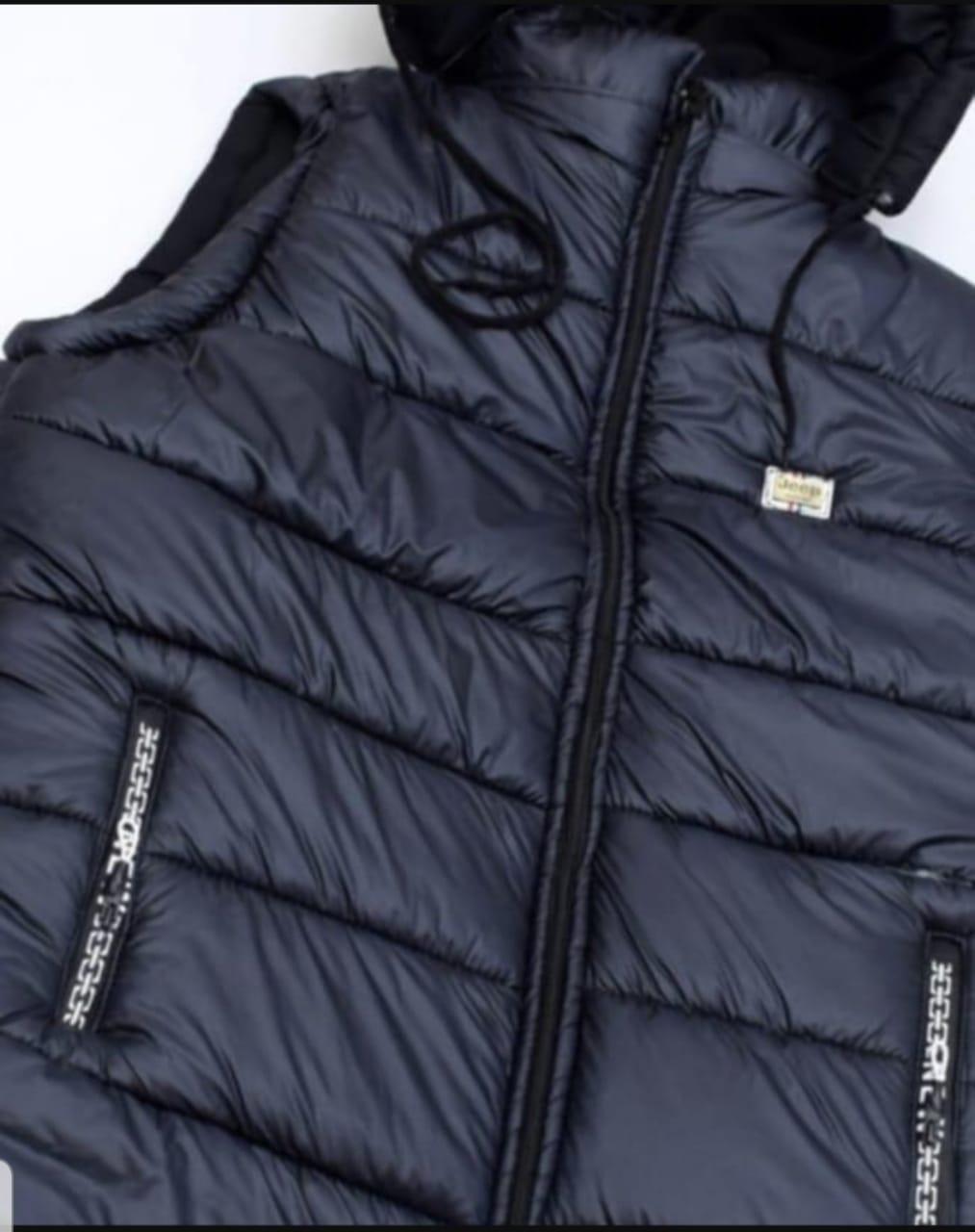 Men's Parachute Sleeveless Jacket - 1 Pc Hooded Neck Design - Image 2