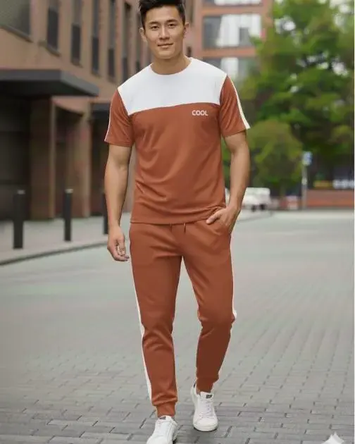 2 Pcs Men's Dri Fit Printed Track Suit