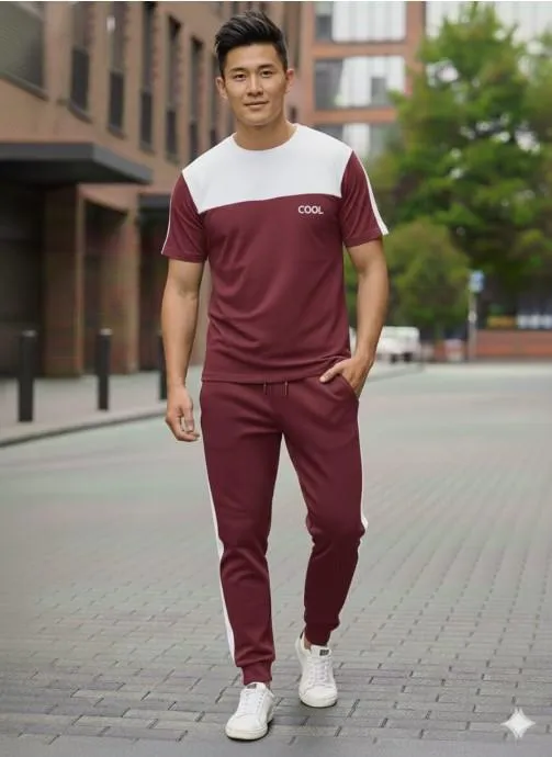 2 Pcs Men's Dri Fit Printed Track Suit