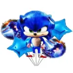 Sonic Foil Balloons | 5 Pcs Set | For | Sonic Theme Birthday Party Celebration & Decor |
