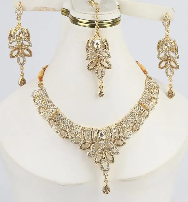 Badam patti Necklace Set With Earrings and free dori