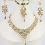 Badam patti Necklace Set With Earrings and free dori