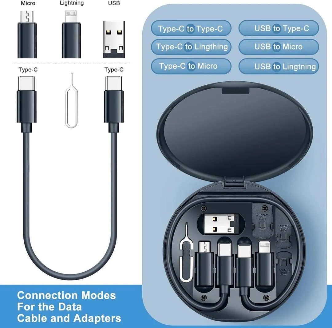 5-in-1 60W Fast Charging Data Cable Set All in One Compatible with All Devices - Image 9