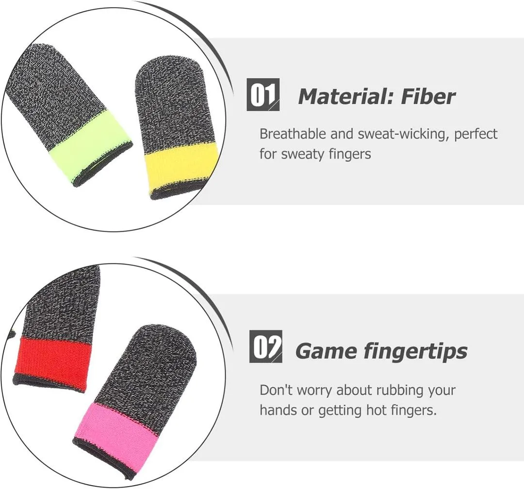 Buy 5Pair Get 1 Pair Free Gaming Finger Sleeves for PUBG & Free Fire Anti Sweat Thumb Gloves - Image 4