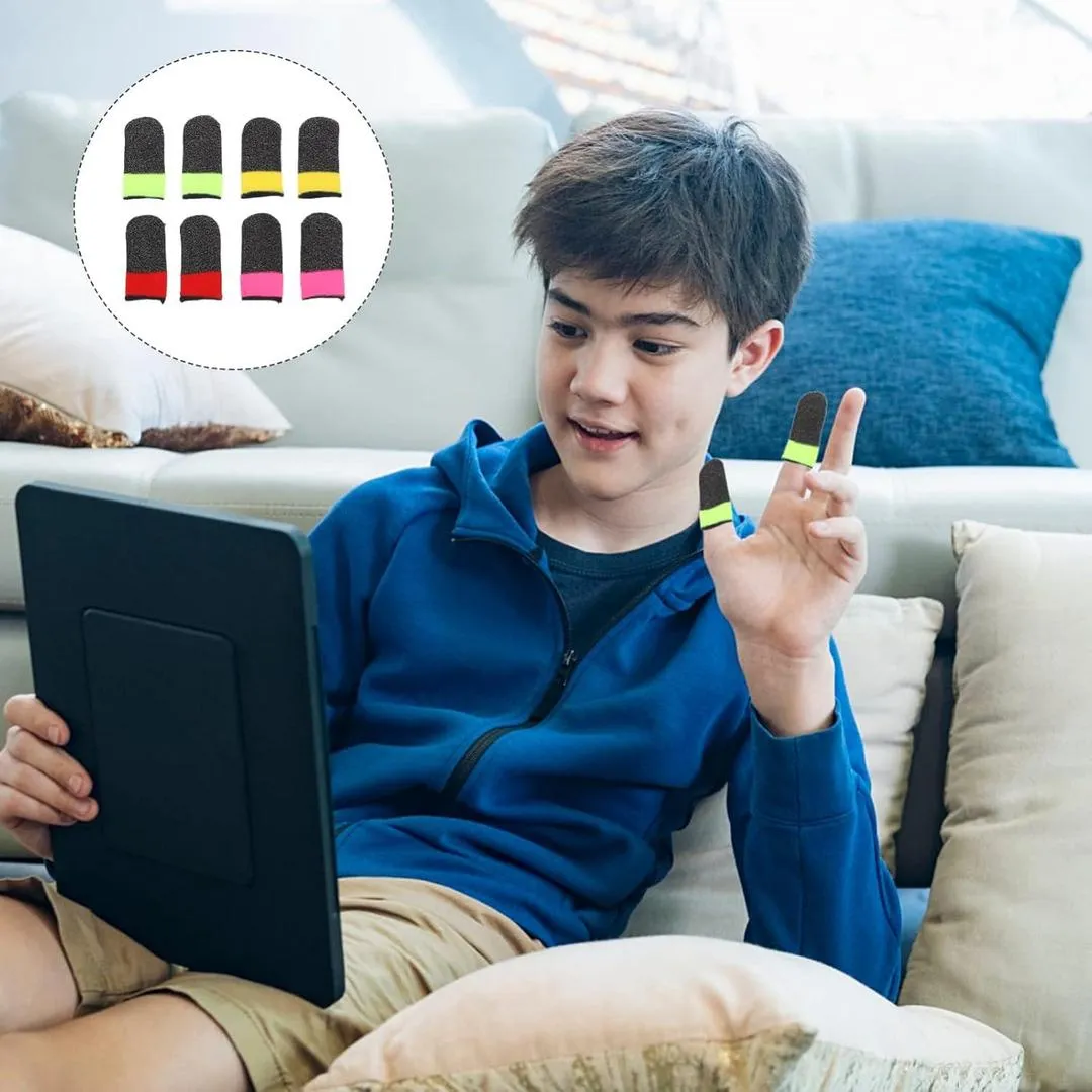 Buy 5Pair Get 1 Pair Free Gaming Finger Sleeves for PUBG & Free Fire Anti Sweat Thumb Gloves - Image 5