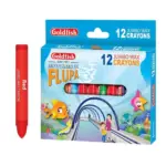 Goldfish Flupa Wax Crayon Colors Jambo Size - 12 Color 1 Pcs