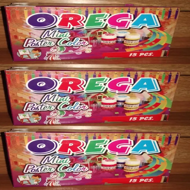 Pack of 3 Poster Color Box - 3 Packet of 15 Mini Poster Color Bottles Multicolor - Art# M247-OrePC15-3 Box-0003