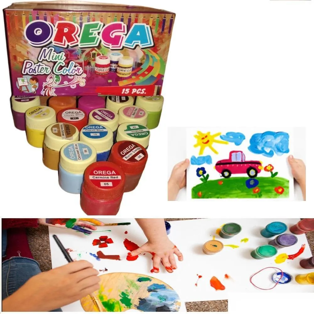 Pack of 3 Poster Color Box - 3 Packet of 15 Mini Poster Color Bottles Multicolor - Art# M247-OrePC15-3 Box-0003 - Image 9