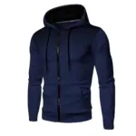 Men's Cotton Hooded Neck Hoodie - 1 Pc in Navy Blue